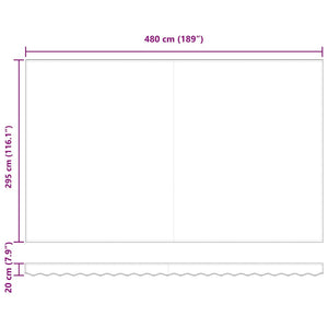 vidaXL Awning Automatic Brown 500x300 cm
