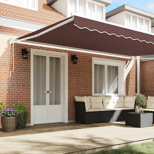 vidaXL Awning Automatic Brown 500x300 cm