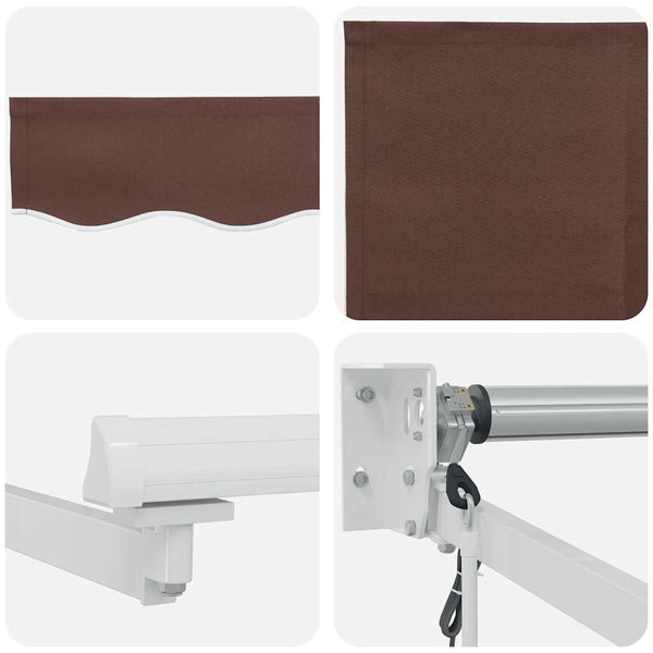 vidaXL Awning Automatic Brown 500x300 cm
