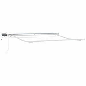 vidaXL Manual Awning with LED Lighting Anthracite & White 300x250 cm