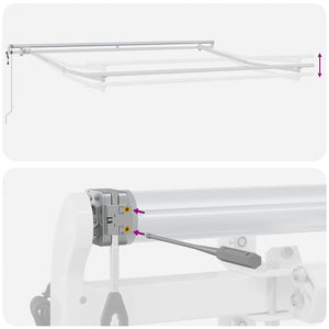 vidaXL Automatic Awning Anthracite & White 300x250 cm