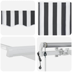 vidaXL Automatic Awning Anthracite & White 300x250 cm