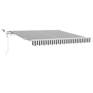 vidaXL Automatic Awning with LED Anthracite & White 300x250 cm