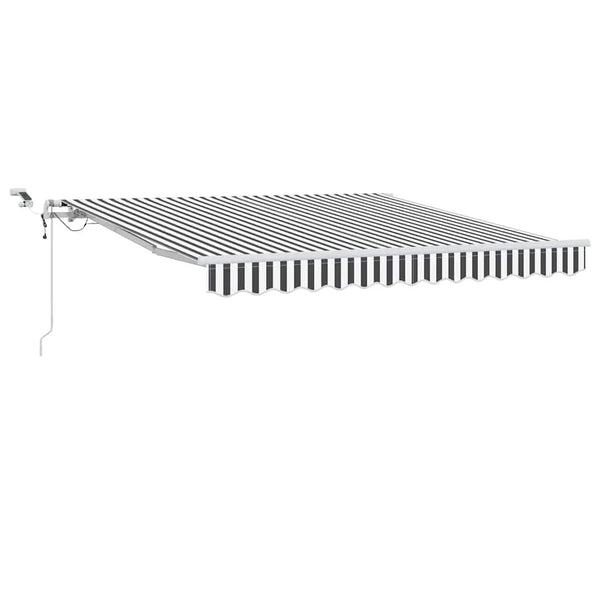 vidaXL Automatic Awning with LED Anthracite & White 300x250 cm