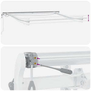 vidaXL Automatic Awning with LED Anthracite & White 300x250 cm