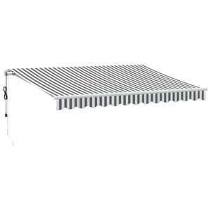 vidaXL Automatic Awning with LED Anthracite & White 350x250 cm