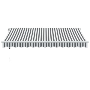 vidaXL Automatic Awning with LED Anthracite & White 350x250 cm