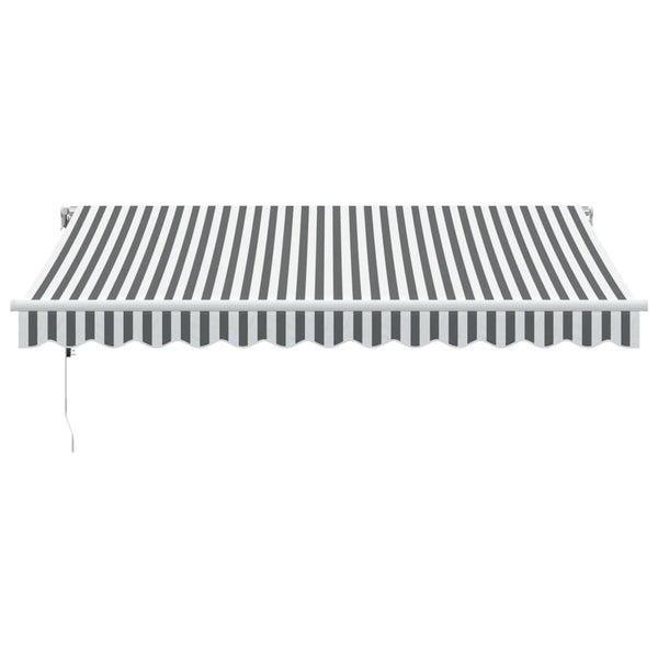 vidaXL Automatic Awning with LED Anthracite & White 350x250 cm