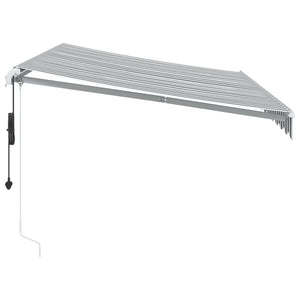 vidaXL Automatic Awning with LED Anthracite & White 350x250 cm