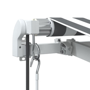vidaXL Automatic Awning with LED Anthracite & White 350x250 cm