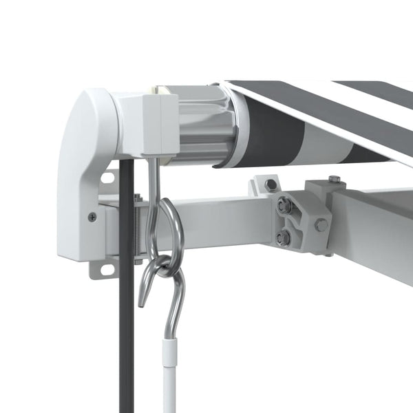 vidaXL Automatic Awning with LED Anthracite & White 350x250 cm