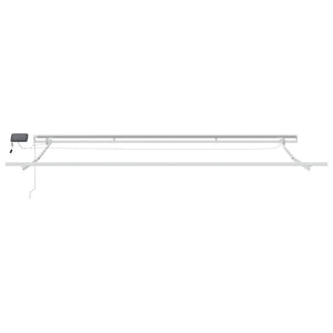vidaXL Manual Awning with LED Anthracite & White 400x300 cm