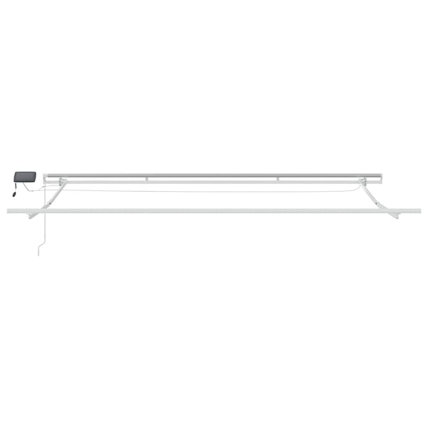 vidaXL Manual Awning with LED Anthracite & White 400x300 cm