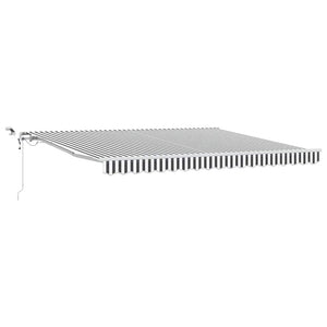 vidaXL Awning Automatic with LED Anthracite & White 400x300 cm