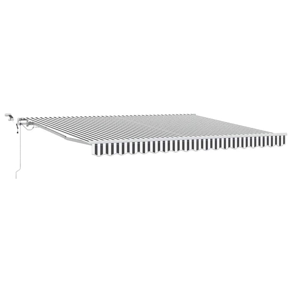 vidaXL Awning Automatic with LED Anthracite & White 400x300 cm