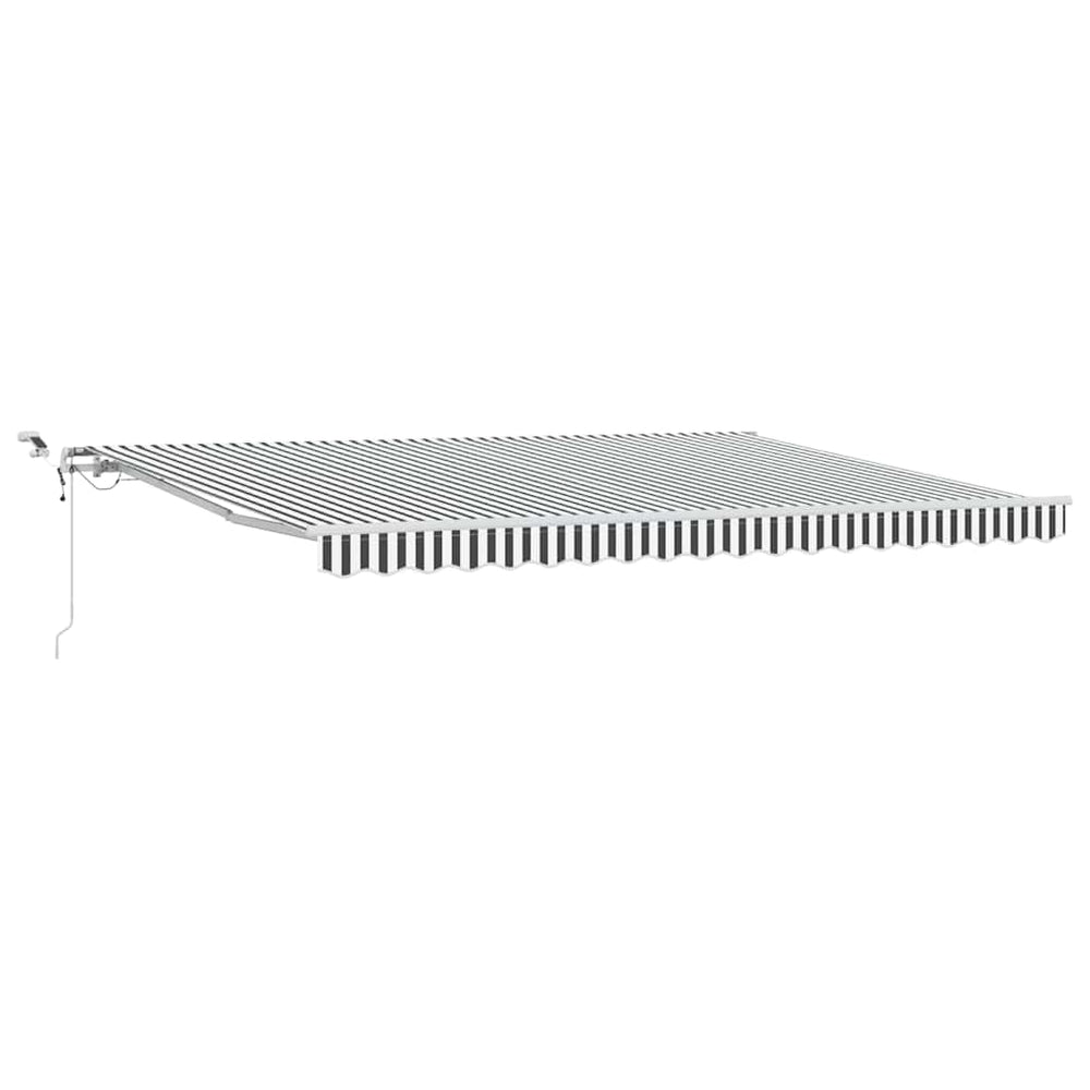 vidaXL Automatic Awning with LED Anthracite & White 450x300 cm