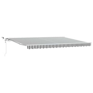 vidaXL Automatic Awning with LED Anthracite & White 450x300 cm