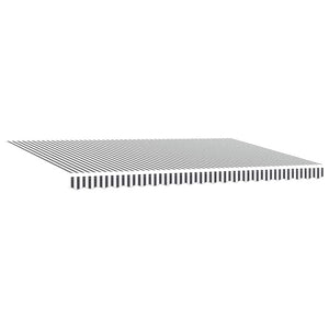 vidaXL Manual Awning with LED Anthracite & White 500x300 cm