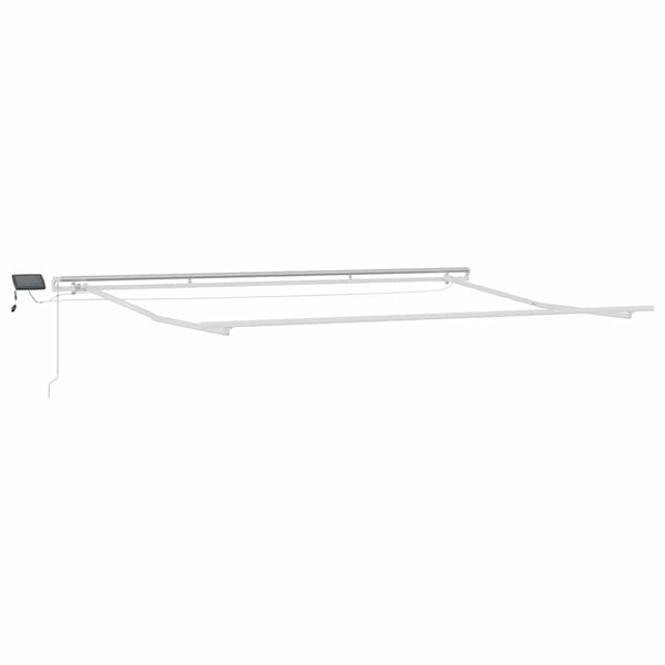 vidaXL Manual Awning with LED Anthracite & White 500x300 cm