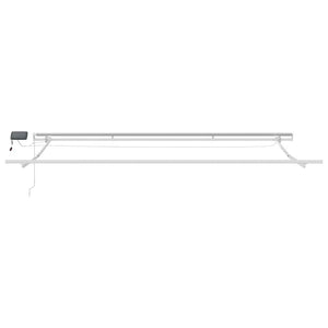 vidaXL Manual Awning with LED Anthracite & White 500x300 cm
