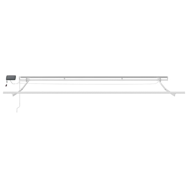 vidaXL Manual Awning with LED Anthracite & White 500x300 cm
