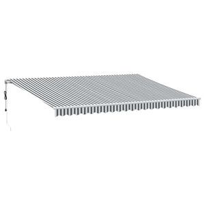 vidaXL Automatic Awning with LED Anthracite & White 500x300 cm