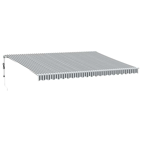 vidaXL Automatic Awning with LED Anthracite & White 500x300 cm