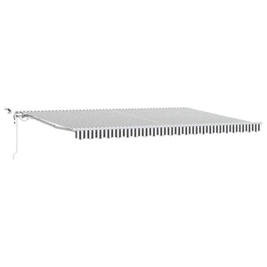 vidaXL Automatic Awning with LED Anthracite & White 500x300 cm