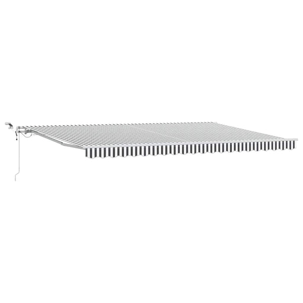vidaXL Automatic Awning with LED Anthracite & White 500x300 cm