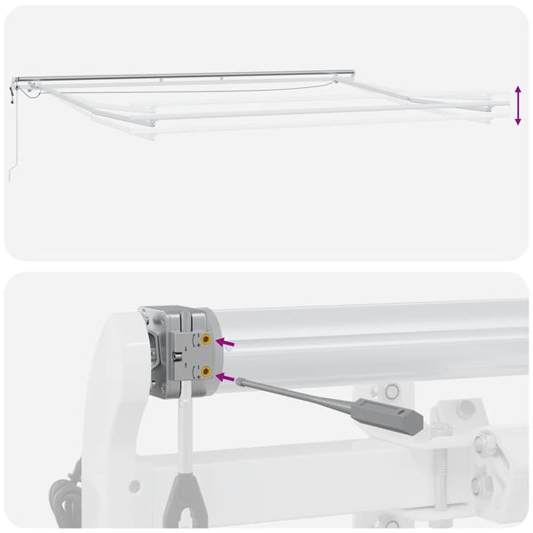 vidaXL Automatic Awning with LED Anthracite & White 500x300 cm