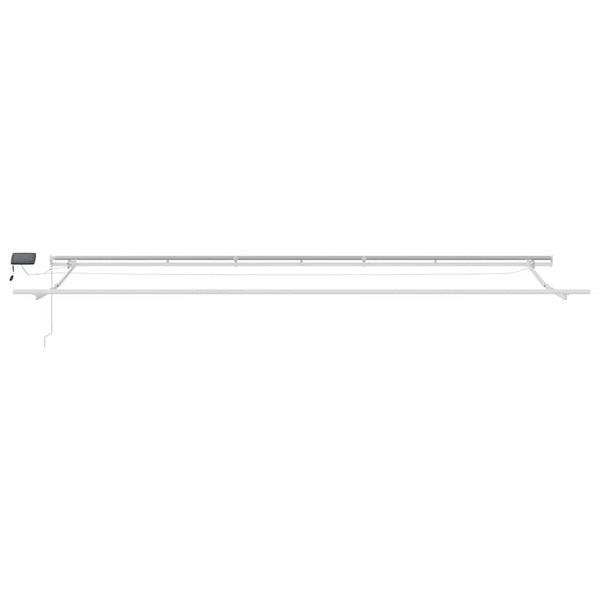 vidaXL Manual Awning with LED Anthracite & White 600x300 cm