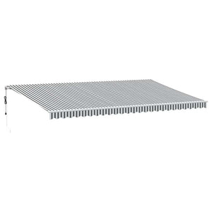 vidaXL Automatic Awning with LED Anthracite & White 600x300 cm