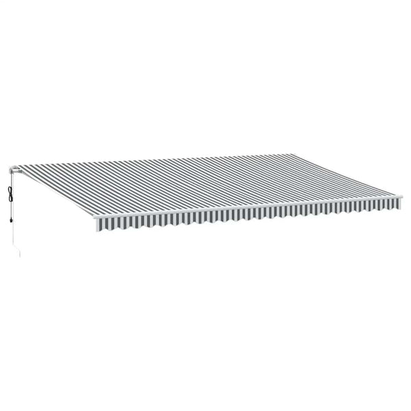 vidaXL Automatic Awning with LED Anthracite & White 600x300 cm