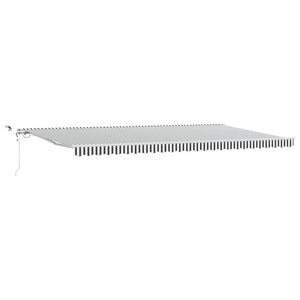 vidaXL Automatic Awning with LED Anthracite & White 600x300 cm