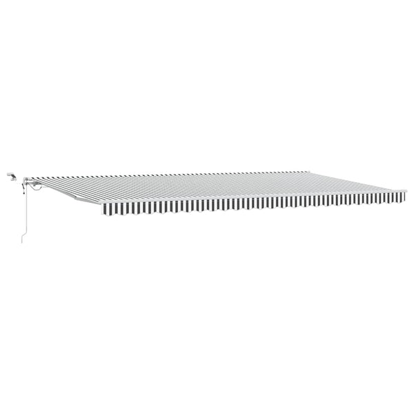 vidaXL Automatic Awning with LED Anthracite & White 600x300 cm