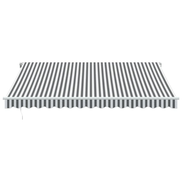 vidaXL Automatic Awning Anthracite & White 400x350 cm