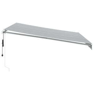 vidaXL Automatic Awning Anthracite & White 400x350 cm