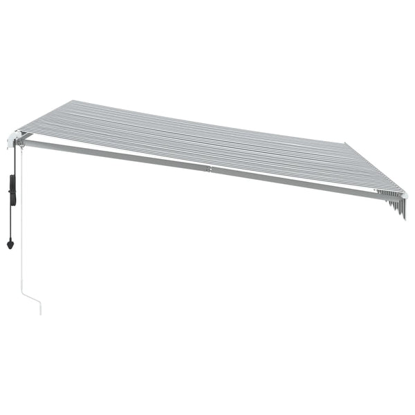 vidaXL Automatic Awning Anthracite & White 400x350 cm