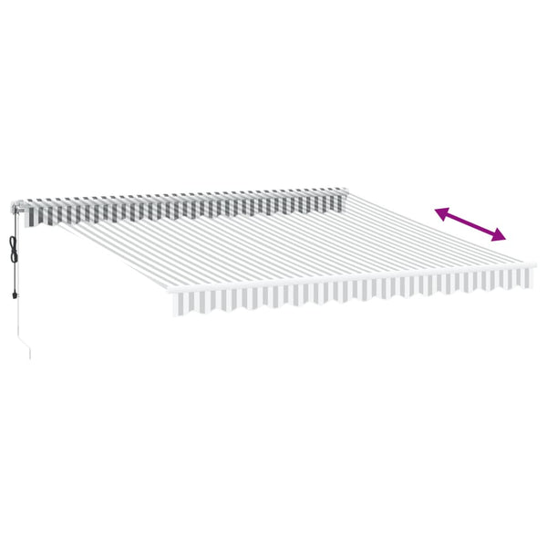vidaXL Automatic Awning Anthracite & White 400x350 cm