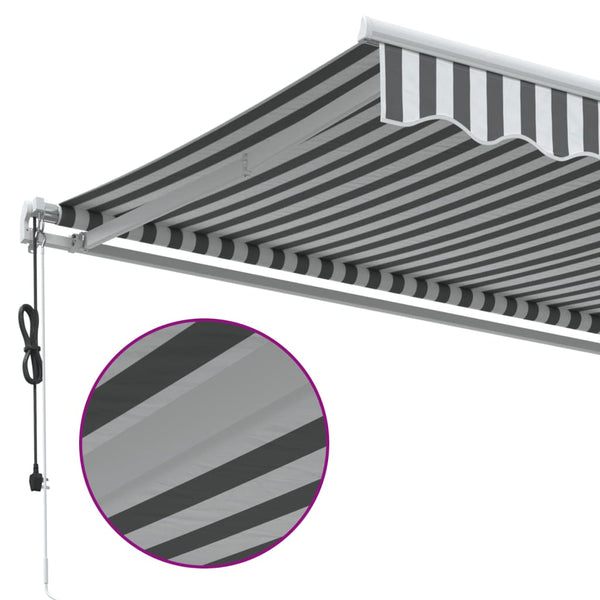 vidaXL Automatic Awning Anthracite & White 400x350 cm