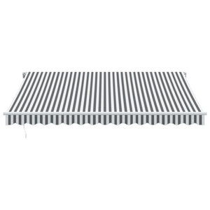 vidaXL Automatic Awning with LED Anthracite & White 400x350 cm