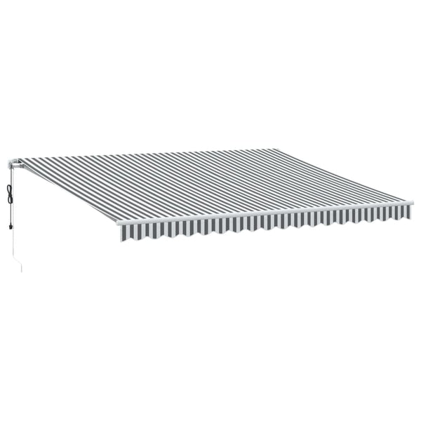 vidaXL Automatic Awning Anthracite & White 450x350 cm