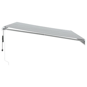 vidaXL Automatic Awning Anthracite & White 450x350 cm