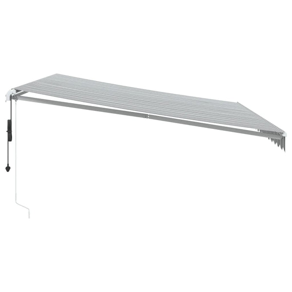 vidaXL Automatic Awning Anthracite & White 450x350 cm