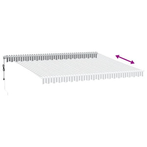 vidaXL Automatic Awning Anthracite & White 450x350 cm