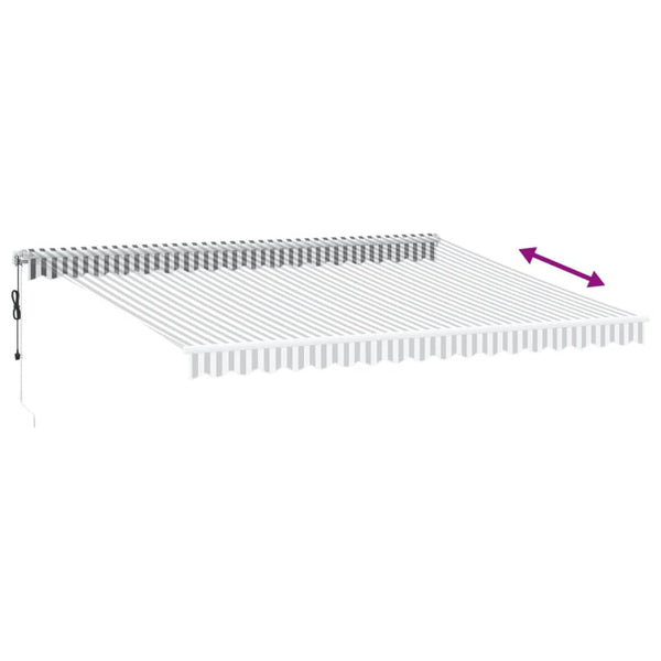 vidaXL Automatic Awning Anthracite & White 450x350 cm