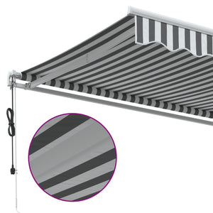 vidaXL Automatic Awning Anthracite & White 450x350 cm