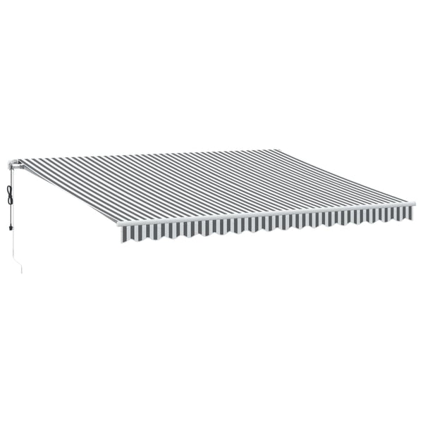 vidaXL Automatic Awning with LED Anthracite & White 450x350 cm