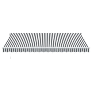 vidaXL Automatic Awning with LED Anthracite & White 450x350 cm