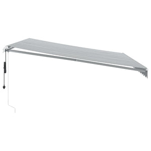 vidaXL Automatic Awning with LED Anthracite & White 450x350 cm